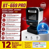 BARCODE SCANNER OMNI WIRELESS BLUETOOTH BT-669 PRO VSC QR CODE 2D 1D USB CASH REGISTER POS PLUG N PL