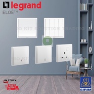 LEGRAND ELOE White Series Switch Socket Big Rocker Glossy Finish Suis Socket Rumah Doorbell/TV Socke