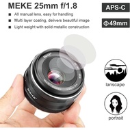 Meike 25mm f1.8 APS-C Wide Angle Manual Focus Lens for  M43 /Fuji Fx