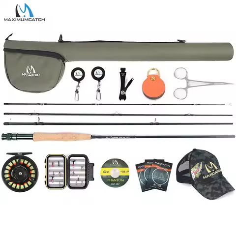 Maximumcatch 8-9FT 3-8WT Extreme Fly rod with Tino Die-casting Aluminum Fly Reel & Line&Tackle Box F