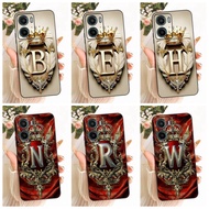 Motorola Moto G05 Cover Case Luxury Crown A-Z Letters 2D Flat Pattern Soft Phone Case Motorola G05 M