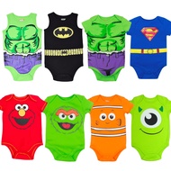 Original Baby Boy Costume Bodysuit - Marvel Hulk Batman Sesame Street Elmo Pixar Monsters Inc Nemo LE0U