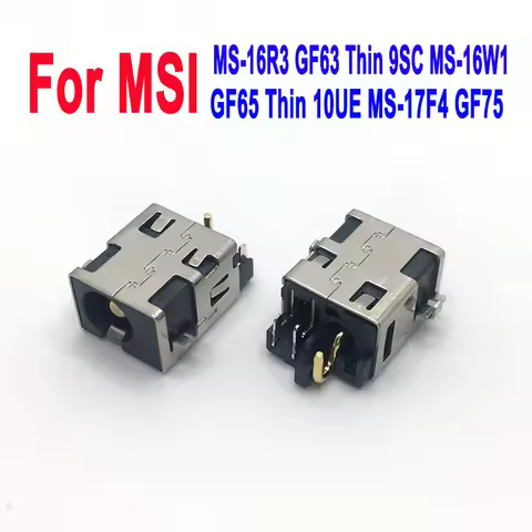 1PCS DC Power Jack Connector For MSI MS-16R3 GF63 Thin 10UE MS-17F4 GF75 Thin 9SC MS-16W1 GF65 Lapto
