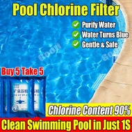 Turn Water Blue Pool Chlorine For Swimming Pool Chlorine Tablets Purify Water