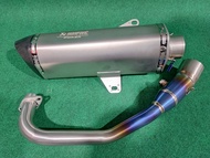 ท่อ Forza ฟอซ่า350 อคา 2022 AKRAPOVIC for Forza 350 คอท่อ2.5นิ้ว คอไทเทเนียมแท้ อัตราการเร่งดี เสียง
