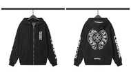24SS   ใหม่ Chrome Hearts  แผ่นแปะ Chrome Heart สเวตเตอร์มีฮู้ดแบบลำลองพิเศษ