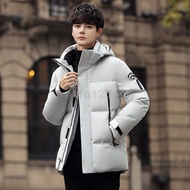 Winter down jacket for men's work white duck down warm hooded jacket  thickened bread jacket TC8M