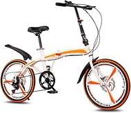 Fashionable Simplicity Folding Bike Folding Bike City Bike Ultra Light Portable Folding Bike Retro Style City Bikes Foldable Trekking Bike Light Bike Adult Men and Women Outdoors Riding Trip C 16 inch