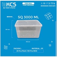 Thinwall 3000 KCS SquareML, Thinwall Envy Rectangle 3000 ML, Container food 3000 ML
