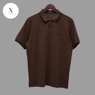 POLO SHIRTS FRED PERRY BASIC BROWN ORIGINAL KAOS POLO PRIA WANITA HYPE