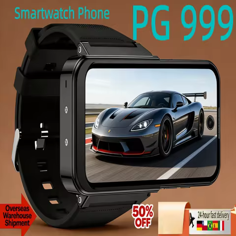 PG999 Smartwatch Phone HD Cameras Touch Android12 GPS Screen Dual SIM Dual StandbGlobal Connect Octa