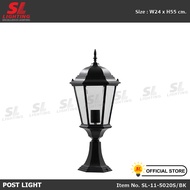 SL LIGHTING | Post Light โคมไฟหัวเสา รูปแบบทรงศาลาไทย สำหรับติดตั้งภายนอก รุ่น SL-11-5020S/BK ขั้วE2