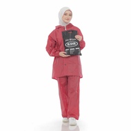 jas hujan setelan jaket celana peria wanita anti tembus air no rembes by kdr