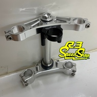 Triple Clamp Segitiga Atas Bawah TYGA KR Ninja R RR SS SE 150 Almu CNC