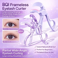 【Long-Lasting Curl】BQI Frameless Eyelash Curler with Wide-Angle Design for Easy Curling, Portable an