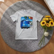 Kayla kids distro t-shirt with tayo bus motif for boys and girls aged 1-9 years