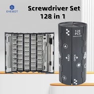 EVEBOT 128in1 Multifunctional Precision Screwdriver Set，With Built-In Magnetizer，Repair Phone、Comput