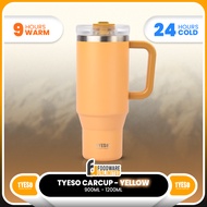 Tyeso 1200ml Car Cup Tumbler Hot & Cold (Yellow) Stainless Steel Vacuum Insulated Portable Tumbler