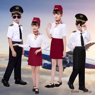 Children Captain Stewardess Suit Male And Female Air Flight Pilot Clothing Chinese Uniform Kanak-kan