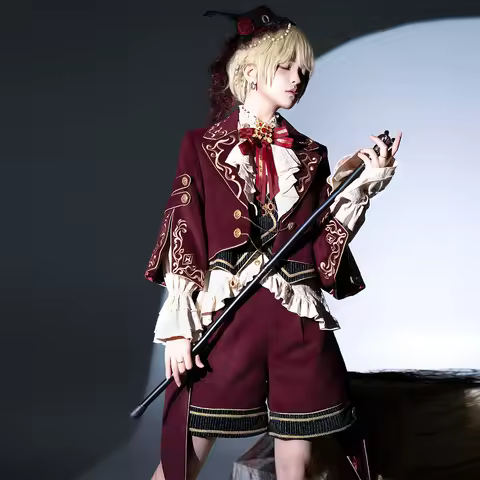 ~Heir~Ouji Lolita Shorts Set Military Prince Lolita Coat and Blouse by Letters from Unknown Star