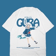 Gawr Gura Shark Hololive English Myth Holo EN Anime T-Shirt Vtuber Cotton combed 24s