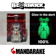 Bearbrick Mandarake Glow In The Dark 100% Blister Pack | Be@rbrick | Bearbrick GID | Bearbrick 100%