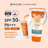 3W CLINIC Evenly Skin Tone Brighten Sunscreen Vita Moist Sunscreen SPF 50+ PA+++ 70ml