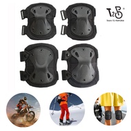 T2P 4-Piece Ergonomic Knee & Elbow Guards - For Motorcycle, Skateboarding Etc