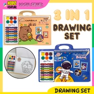(READY STOCK) Set Krayon Lukisan Buku Warna Capybara Air Birthday Gift Drawing Crayon Watercolour Bo