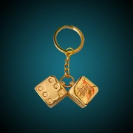 Street Wear stussy KEYCHAIN Golden DICE KEYCHAIN metal Pendant Key Pendant Backpack Pendant DICE KEY