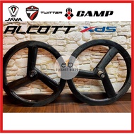 LUCE CARBON TRISPOKE 20- 451 /16- 349  WHEELSET 16/20 inch CARBON RIM Folding Bike MINIVELO