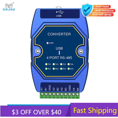 USB to Serial Converter COJXU E810 Series ModBus TCP/IP MQTT Module RJ45 1/2/4 Serial Ports Converte