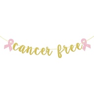 Cancer Free Glitter Banner, Cancer Survivor Decoration, Beat Cancer Party Garland, Cancer Ribbon Sig