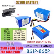 New 24V 7Ah 14Ah 21Ah 28Ah 35Ah Lithium battery pack 32700 8S1P-5P With BMS For 25.9V E-tools scoote