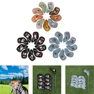 [mcfsnzwtxz1bw] 9 Pieces Golf Iron Club Head Covers Set Golf Accessories Golf Headcover Fashion
