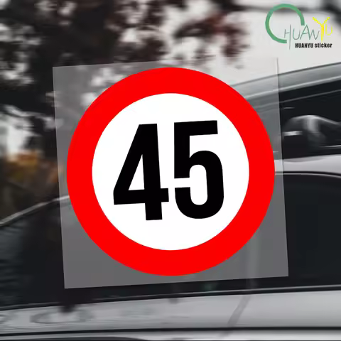 Fashion Creative Speed Limit 45 Km Car Sticker Pvc Personality Waterproof Auto Beautifully Decorated