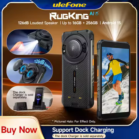 【World Premiere】Ulefone RugKing 4G Rugged Phone Android 15 Up to 16GB+256GB Waterproof Smartphone 96