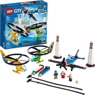 LEGO City Air Race 60260 Flying Helicopter Toy Features 2 Ripcord Helicopters Stunt Plane Aircraft T