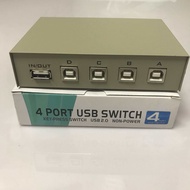 Printer Switch,4 Port USB 2.0 Manual Printer Scanner Sharing Switch Hub 4 PC to 1 Splitter