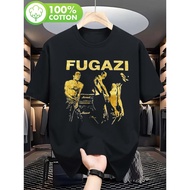 Men's Vintage 90s Fugazi Band T-Shirt - 100% Cotton 180gsm Retro Concert Tee with Iconic Parking Lot