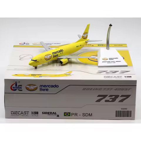 XX20103 Alloy Collectible Plane Gift JC Wings 1:200 Mercado Livre Airlines Boeing B737-400 Diecast A