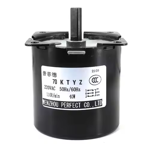 160KG 70KTYZ 40W AC110V220V AC Permanent Magnet Synchronous Motor CW/CCW Low Speed Motor 2.5/5/10/15