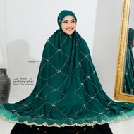 mukenah arrafi terbaru swarozky rayon potongan wanita dewasa adem - emerald all size