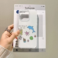 IMD Ocean Diary Suitable for iPhone17/16 Jelly Phone Case 13/1412/11PRO Phone Case