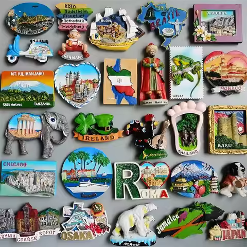 Fridge Magnet Stickers Curacao Netherlands Norway Germany Brasil Iran Turkay Ireland Poland Portugal