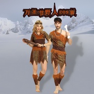 Halloween cos Savage Costume Savage Costume-Stone Age Costume Savage Bone Stick Men Women