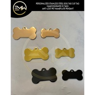 Personalized Stainless Steel dog tag cat tag name engraved ID Tags [EMW SOLUTION]