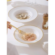 Phnom Penh European Pasta Plate Ceramic Tableware Straw Hat Plate Western Food Plate Soup Plate Past