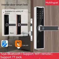 Home door lock WIFI Smart Fingerprint Doorlock Card Digital Code Security Electronic Door Lock 【Password Keypad Card Fingerprint】