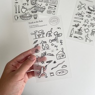 Frank at the Park - Transparent Sticker Sheet by September Spring